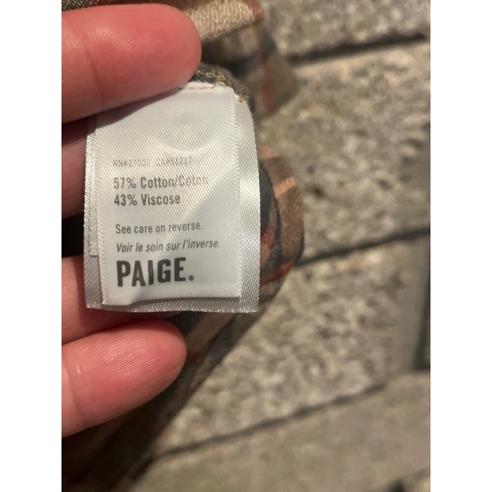 Paige Plaid Button-Down Shirt - Multicolor - Size M - Cotton/Viscose Blend - Mad - Picture 5 of 7